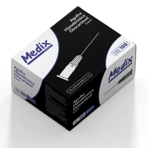 Agulha Hipodérmica Descartável 30x0,70MM  Medix - Caixa C/ 100 Unidades