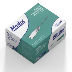 Agulha Hipodérmica Descartável 30x0,80MM  Medix - Caixa C/ 100 Unidades