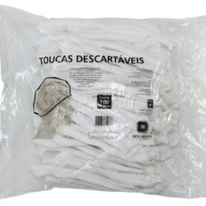 Touca Descartável Descarpack - Pack C/ 100 Unidades